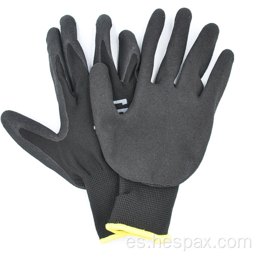 Guantes de seguridad recubiertos de espuma de látex anti -slipax anti -slip